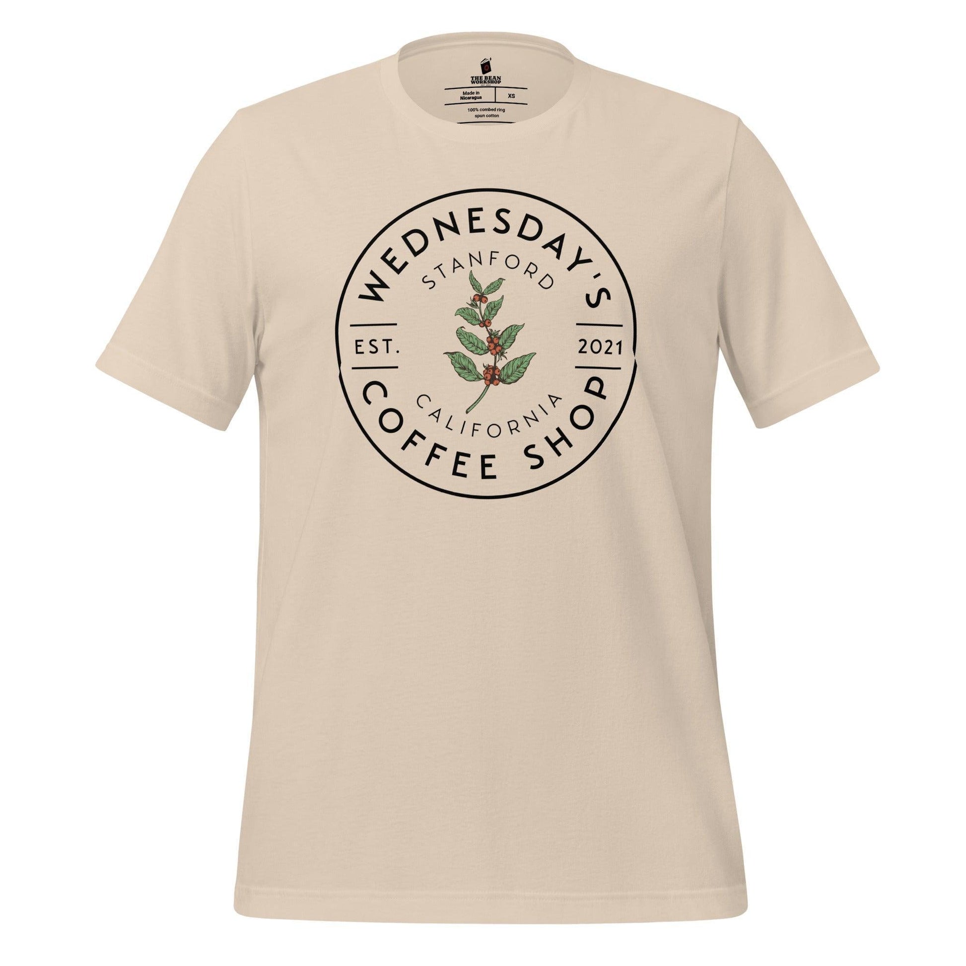 Wednesday's Coffee Shop T-Shirt - The Bean Workshop - adam carlsen, ali hazelwood, olive smith, t-shirt, the love hypothesis