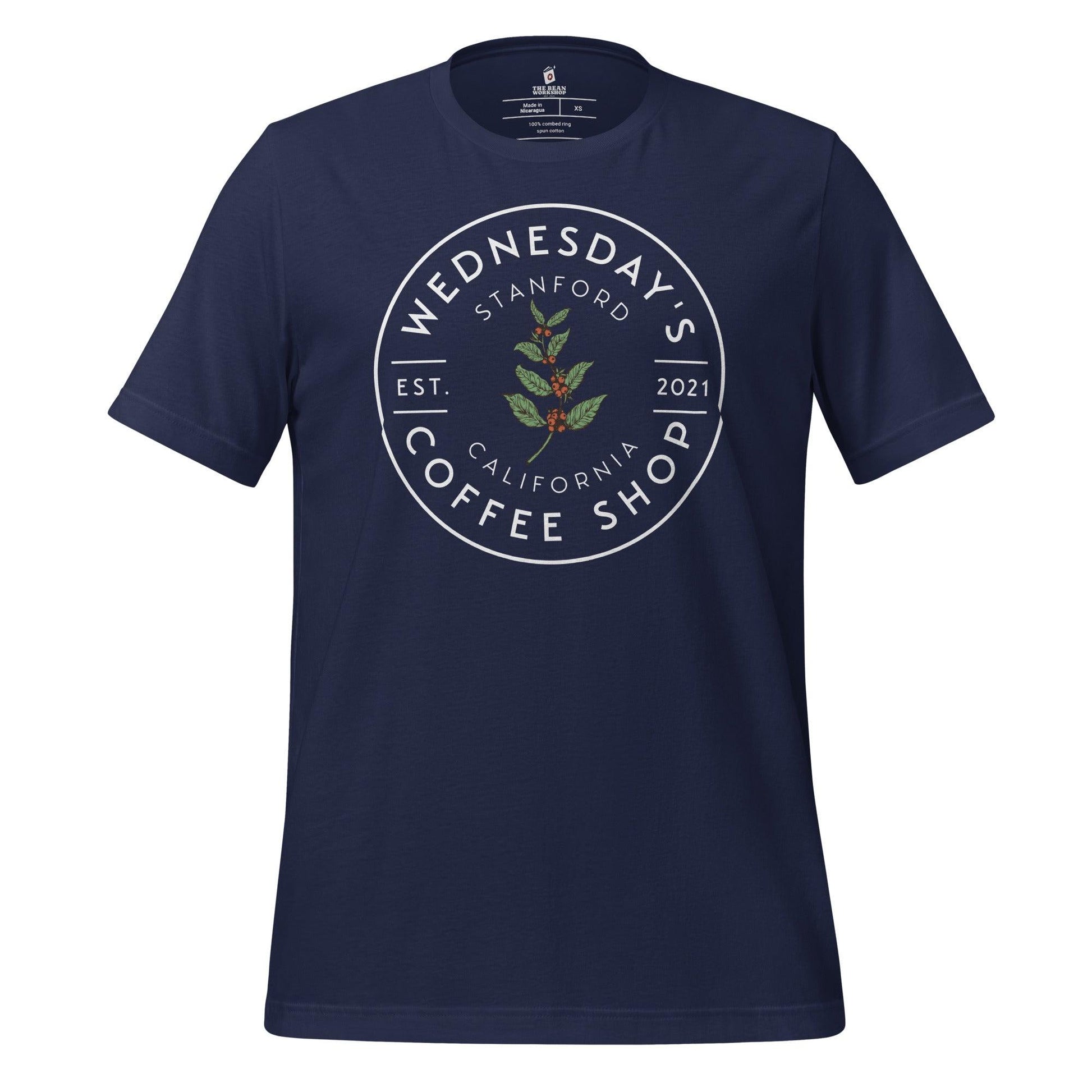 Wednesday's Coffee Shop Tee Shirt - The Bean Workshop - adam carlsen, ali hazelwood, olive smith, t-shirt, the love hypothesis