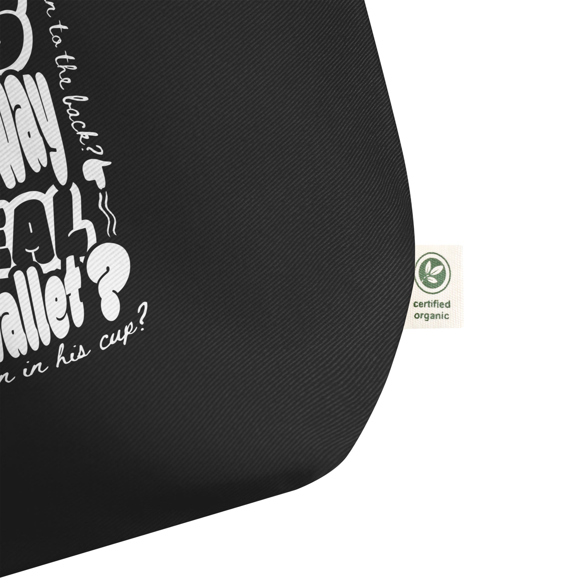 Easiest Way to Steal A Man's Wallet Large Organic Cotton Twill Tote Bag - The Bean Workshop - Book Lover Tote, Bookish Accessory, Canvas Shopper, Dark Fantasy Aesthetic, Grishaverse accessory, Kaz Brekker quote book bag for readers, Ketterdam, Leigh Bardugo literary merch, Library Bag, Six of Crows tote bag, The Crows fan gift, The Dregs, Typographic Design