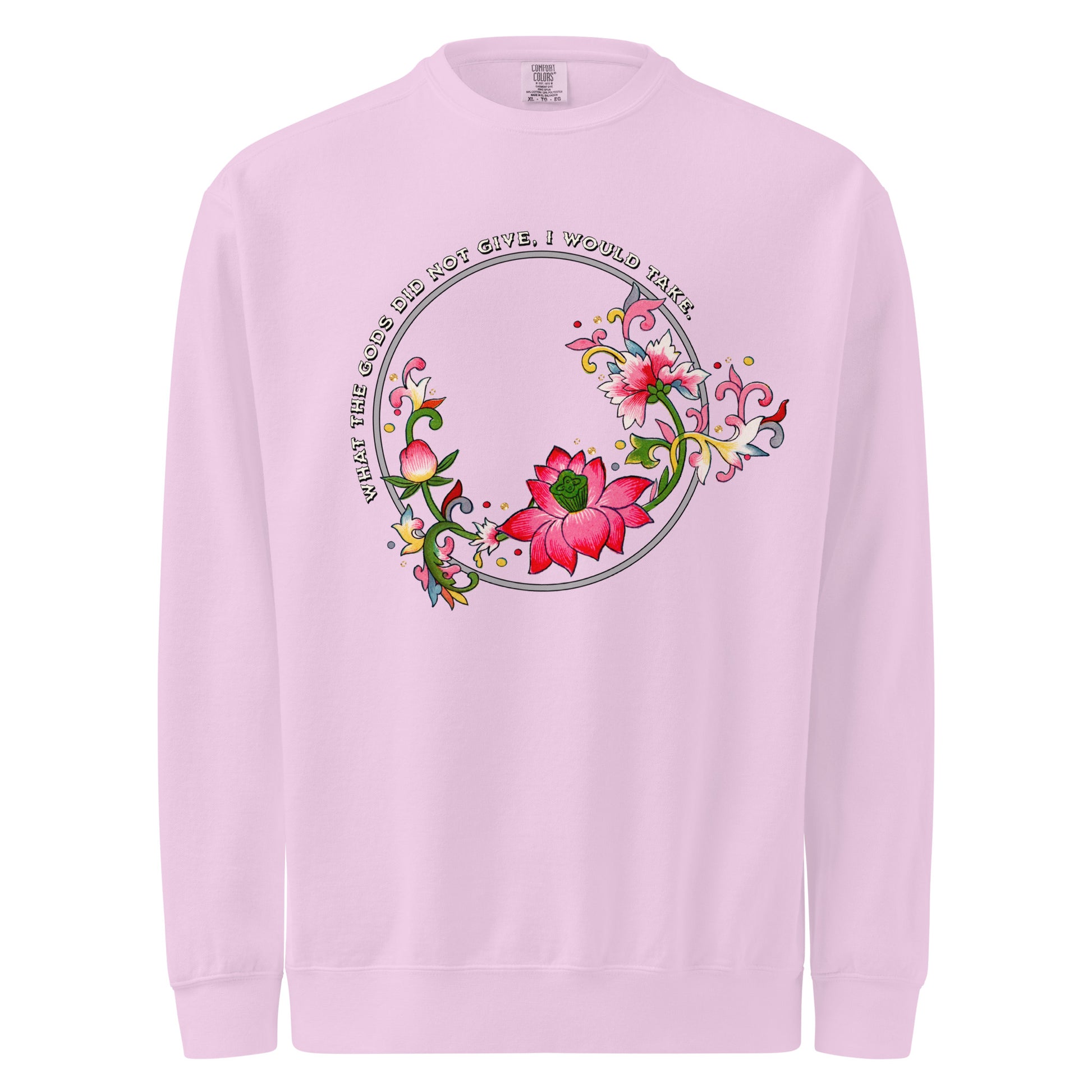 What The Gods Did Not Give, I Would Take Sweatshirt - The Bean Workshop - Book lover gift idea, Bookish aesthetic, Celestial Kingdom, Fantasy rebellion quote, Immortal, Liyen, Romantasy quote shirt, Strong woman book apparel, Sue Lynn Tan, sweater, sweatshirt