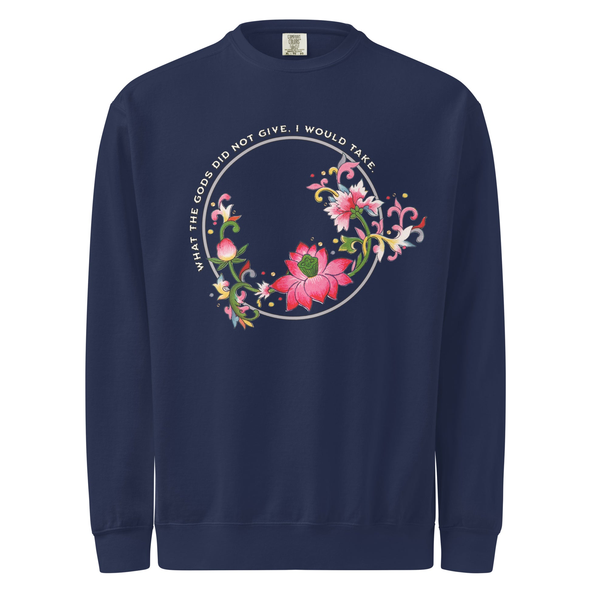 What The Gods Did Not Give, I Would Take Sweatshirt - The Bean Workshop - Book lover gift idea, Bookish aesthetic, Celestial Kingdom, Fantasy rebellion quote, Immortal, Liyen, Romantasy quote shirt, Strong woman book apparel, Sue Lynn Tan, sweater, sweatshirt