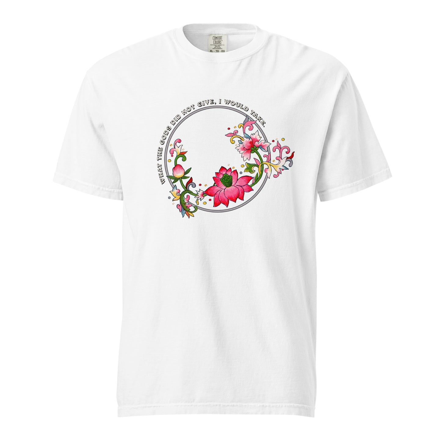 What The Gods Did Not Give, I Would Take T-shirt - The Bean Workshop - Book lover gift idea, Bookish aesthetic, Celestial Kingdom, Fantasy rebellion quote, Immortal, Liyen, Romantasy quote shirt, Strong woman book apparel, Sue Lynn Tan, t-shirt, tee