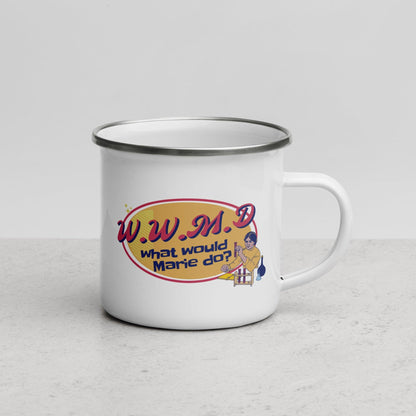 What Would Marie Curie Do? Enamel Mug - The Bean Workshop - Ali Hazelwood, Bookish Accessories, enamel mug, Love on the Brain, mug