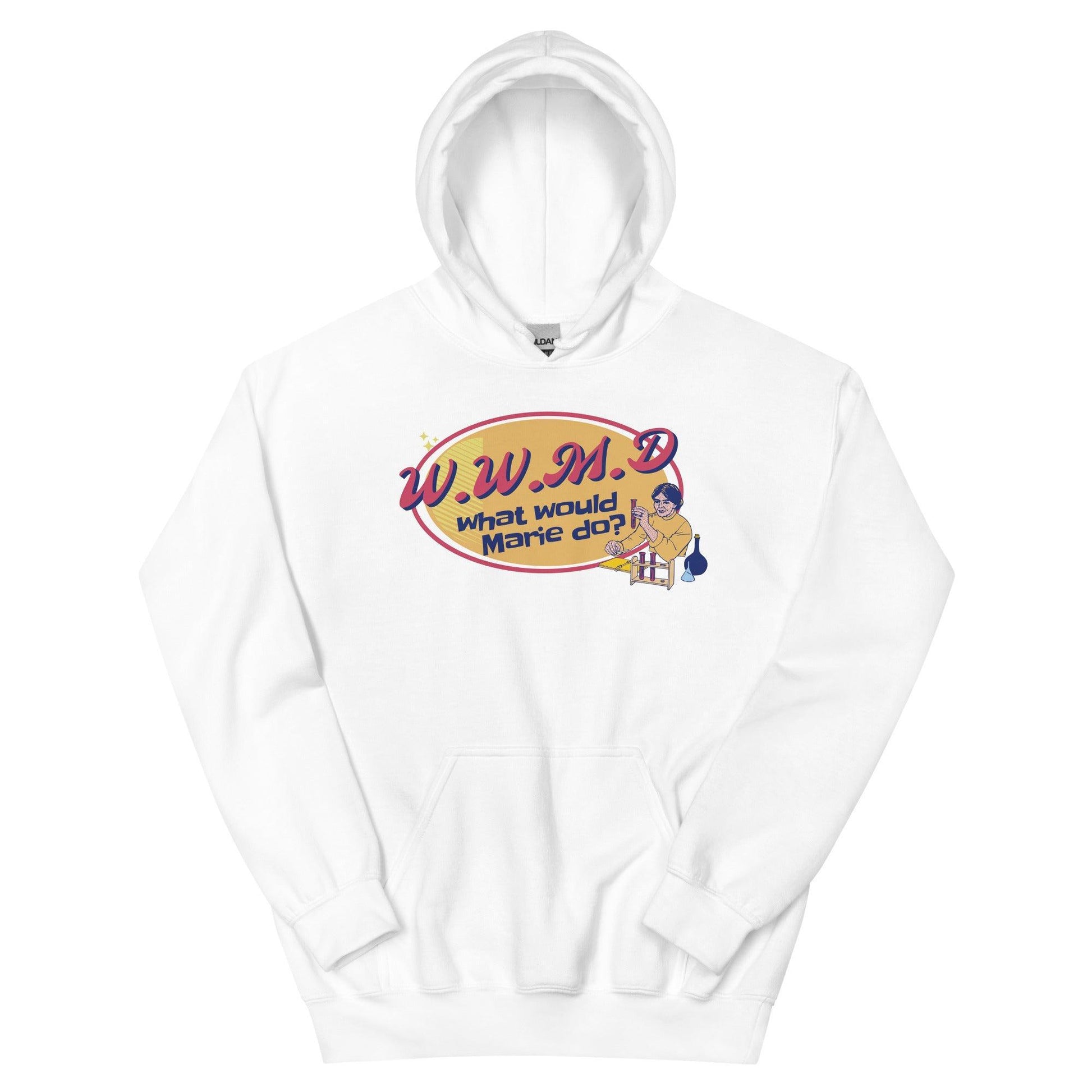 What Would Marie Curie Do? Hoodie - The Bean Workshop - ali hazelwood, Bee Königswasser, hoodie, Levi Ward, love on the brain, retro