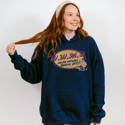 What Would Marie Curie Do? Hoodie - The Bean Workshop - ali hazelwood, Bee Königswasser, hoodie, Levi Ward, love on the brain, retro