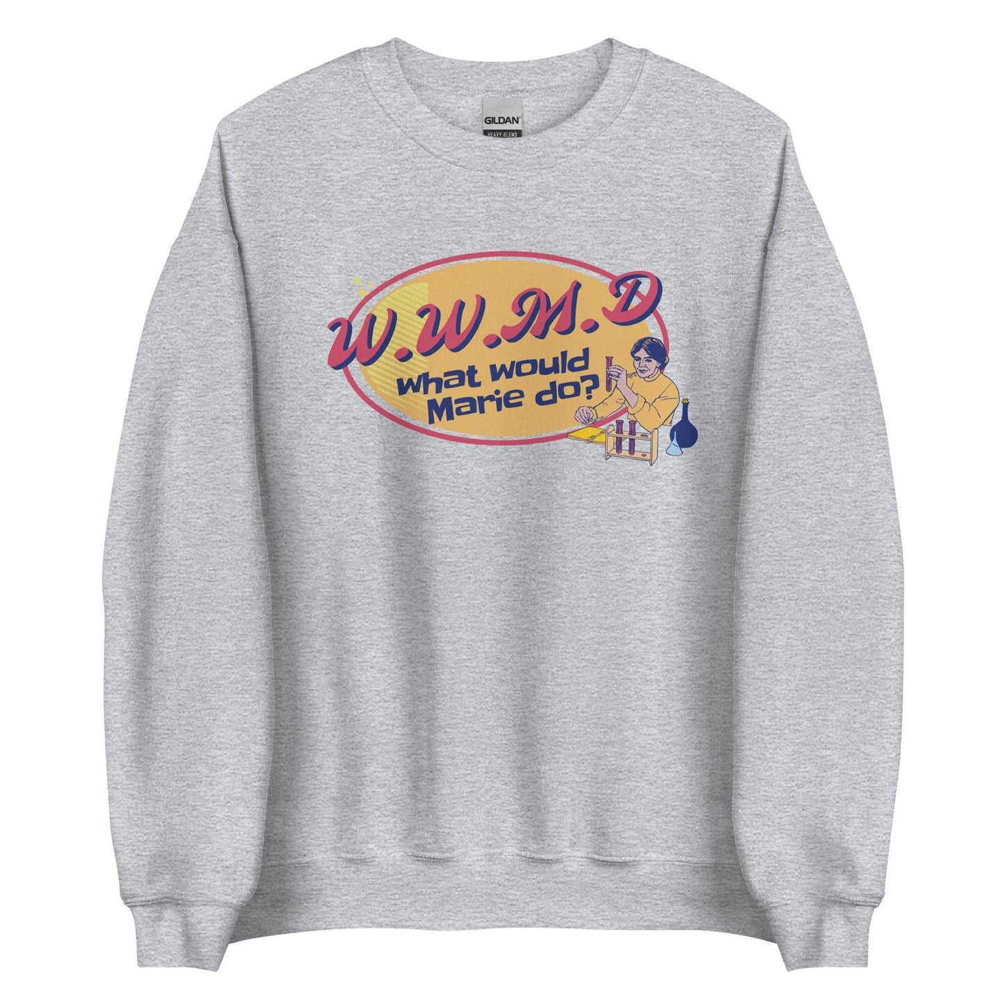 What Would Marie Curie Do? Sweatshirt - The Bean Workshop - ali hazelwood, Bee Königswasser, Levi Ward, love on the brain, retro, sweatshirt