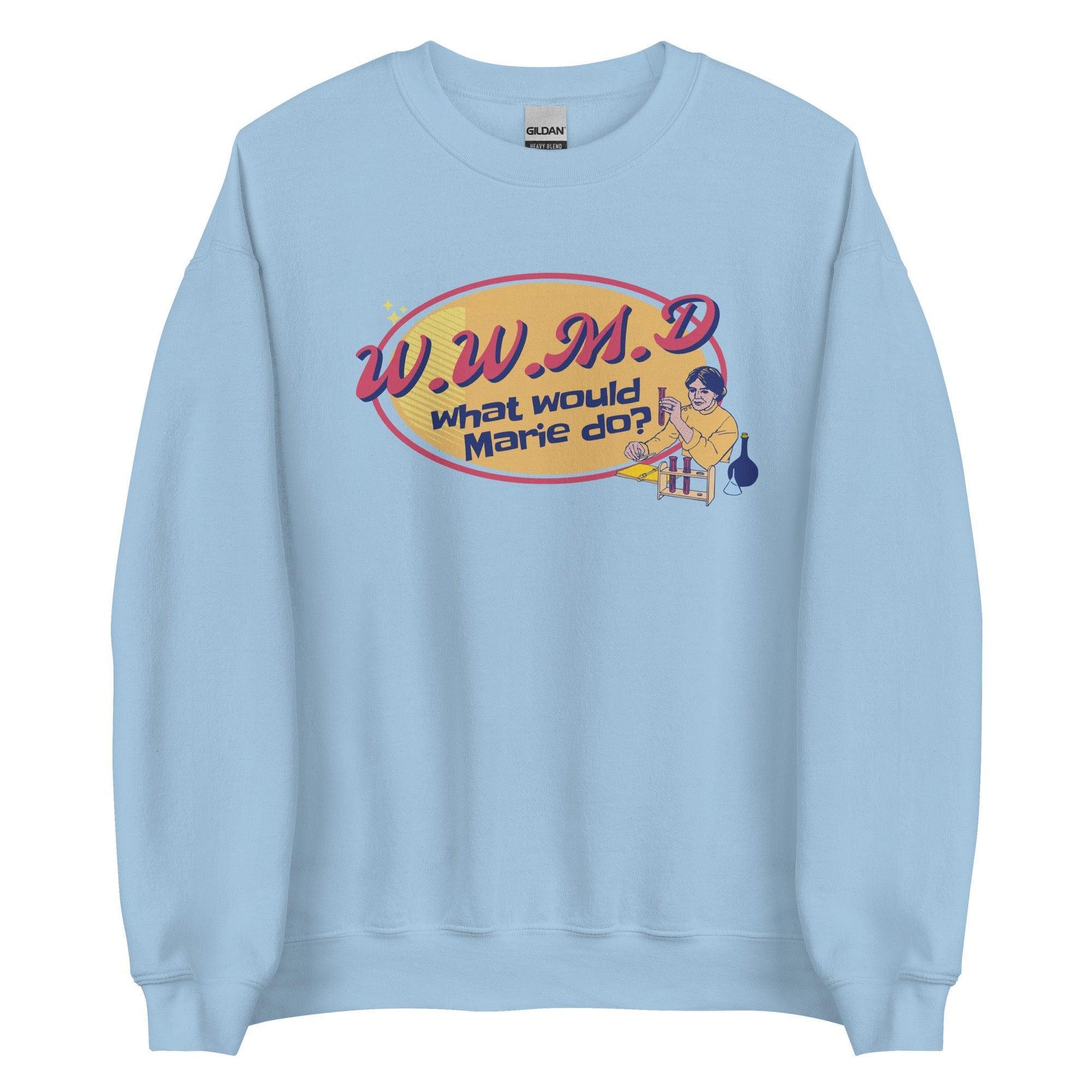 What Would Marie Curie Do? Sweatshirt - The Bean Workshop - ali hazelwood, Bee Königswasser, Levi Ward, love on the brain, retro, sweatshirt