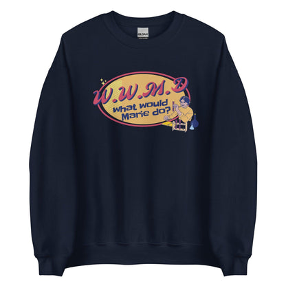 What Would Marie Curie Do? Sweatshirt - The Bean Workshop - ali hazelwood, Bee Königswasser, Levi Ward, love on the brain, retro, sweatshirt