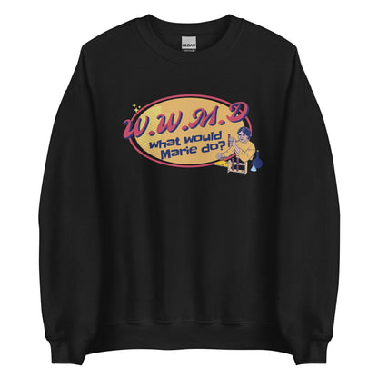 What Would Marie Curie Do? Sweatshirt - The Bean Workshop - ali hazelwood, Bee Königswasser, Levi Ward, love on the brain, retro, sweatshirt