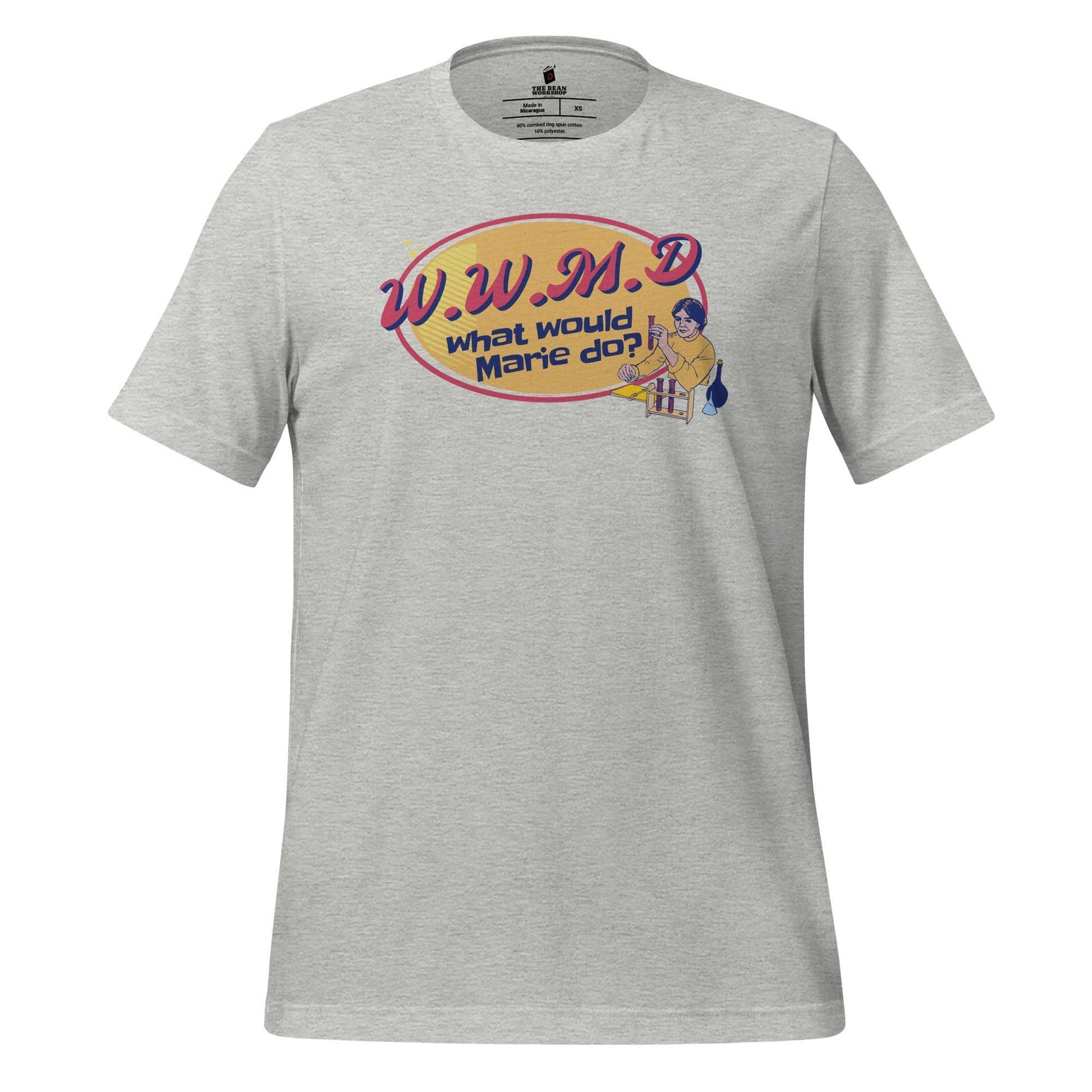 What Would Marie Curie Do? T-Shirt - The Bean Workshop - ali hazelwood, Bee Königswasser, Levi Ward, love on the brain, retro, t-shirt