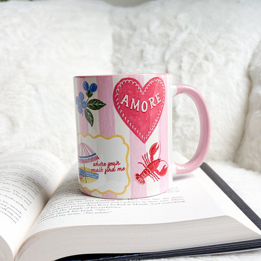 Where Your Emails Find Me Pink Ceramic Mug