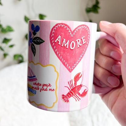 Where Your Emails Find Me Pink Ceramic Mug