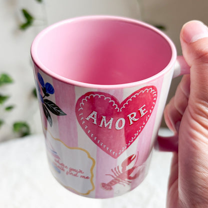 Where Your Emails Find Me Pink Ceramic Mug