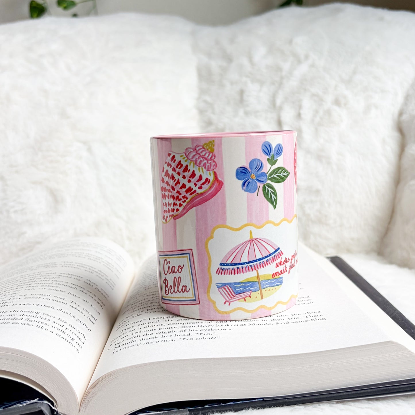 Where Your Emails Find Me Pink Ceramic Mug