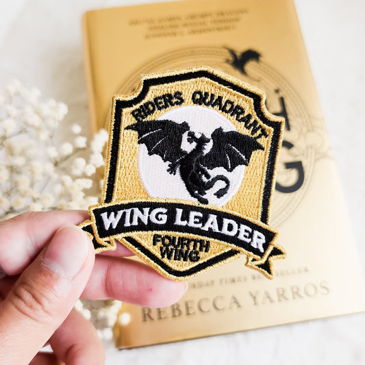 Wing Leader Riders Quadrant Embroidered Patch - The Bean Workshop - embroidered, fourth wing, patch, rebecca yarros