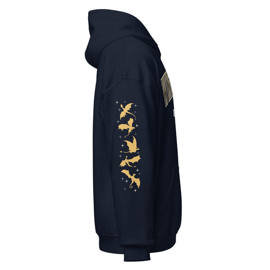 Wingleader Ride or Die Hoodie - The Bean Workshop - fourth wing, hooded sweatshirt, hoodie, iron flame, onyx storm, rebecca yarros