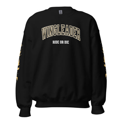 Wingleader Ride or Die Sweatshirt - The Bean Workshop - fourth wing, iron flame, onyx storm, rebecca yarros, sweater, sweatshirt