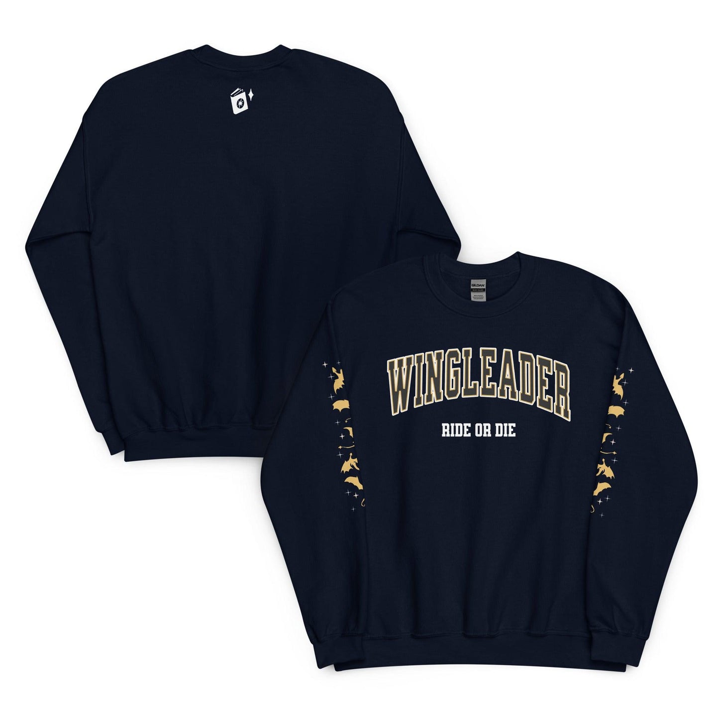 Wingleader Ride or Die Sweatshirt - The Bean Workshop - fourth wing, iron flame, onyx storm, rebecca yarros, sweater, sweatshirt