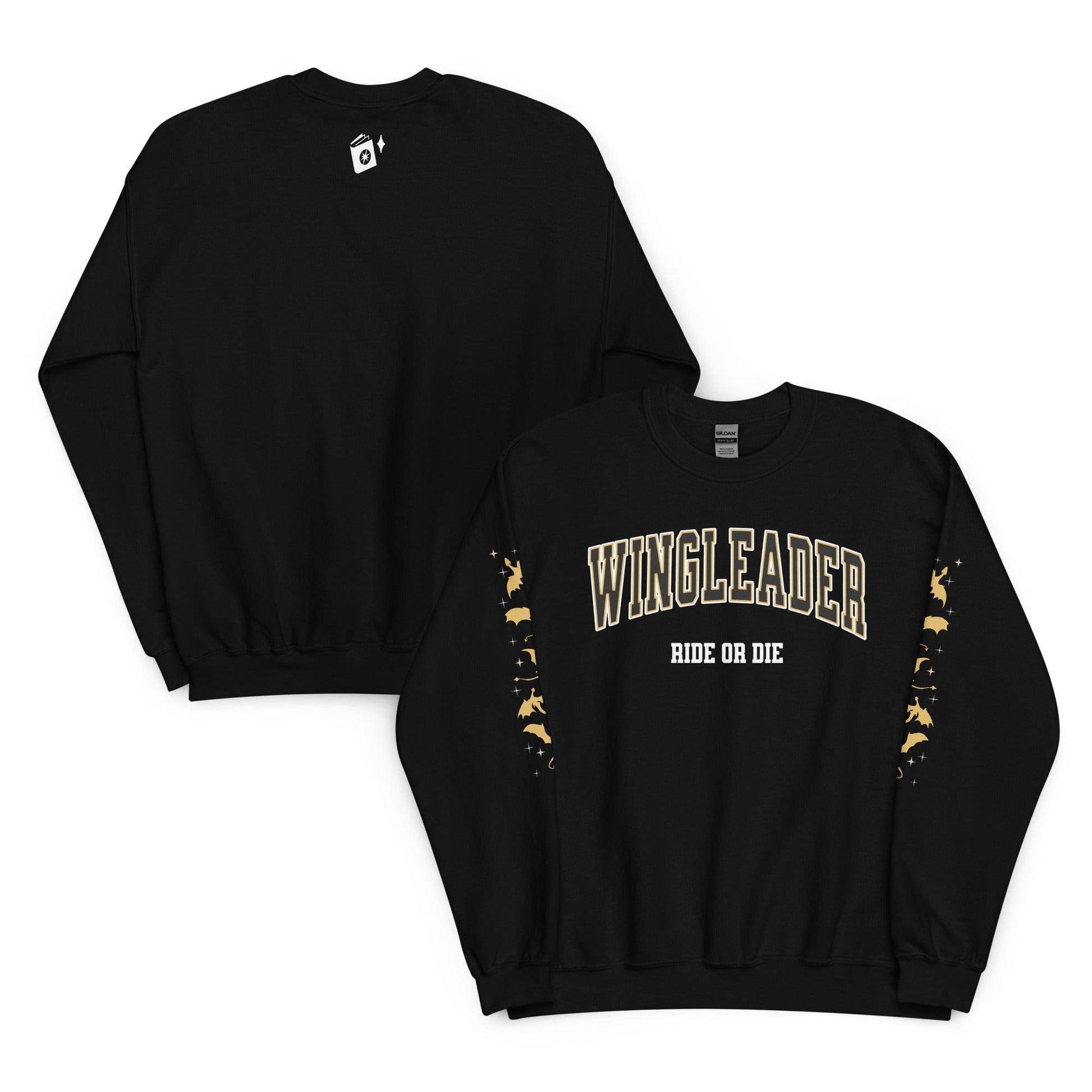 Wingleader Ride or Die Sweatshirt - The Bean Workshop - fourth wing, iron flame, onyx storm, rebecca yarros, sweater, sweatshirt