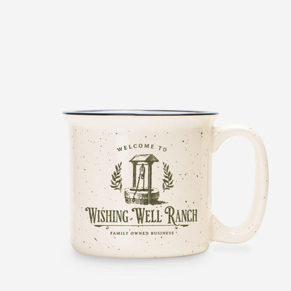 Wishing Well Ranch Speckled Ceramic Camp Mug - The Bean Workshop - chestnut springs, elsie silver, flawless, heartless, hopeless, powerless, reckless