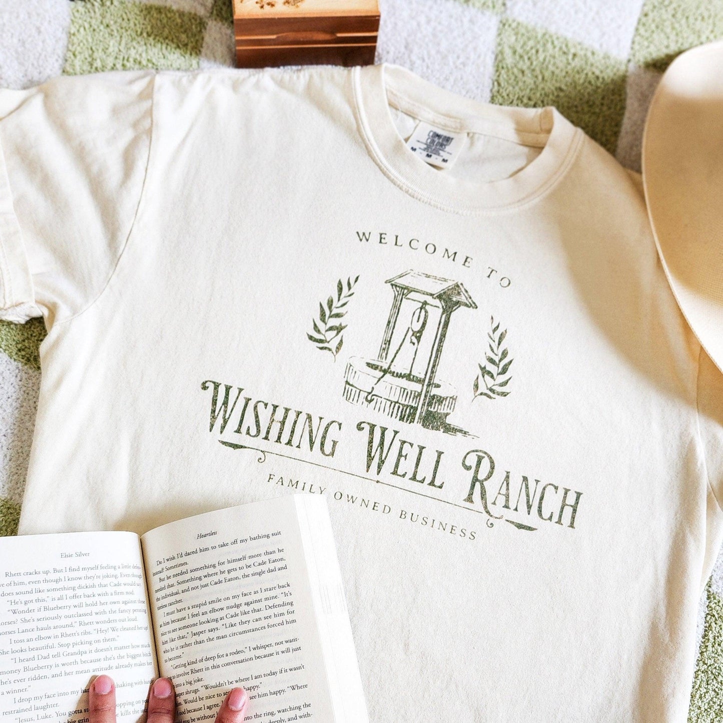 Wishing Well Ranch Tee Shirt - The Bean Workshop - beau eaton, box tee, cade eaton, chestnut springs, elsie silver, hopeless, theo silva