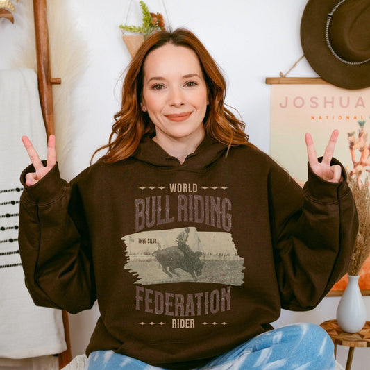 World Bull Riding Federation Rider Hoodie - The Bean Workshop - chestnut springs, elsie silver, hoodie, reckless, theo silva