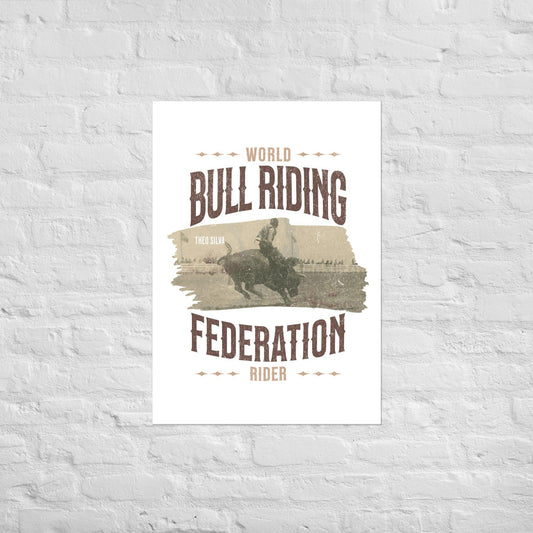 World Bull Riding Federation Rider Poster - The Bean Workshop - Chestnut Springs, Elsie Silver, Poster, reading gift, Reckless, Theo Silva