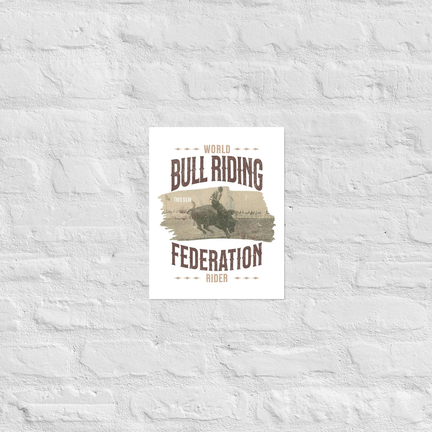 World Bull Riding Federation Rider Poster - The Bean Workshop - Chestnut Springs, Elsie Silver, Poster, reading gift, Reckless, Theo Silva