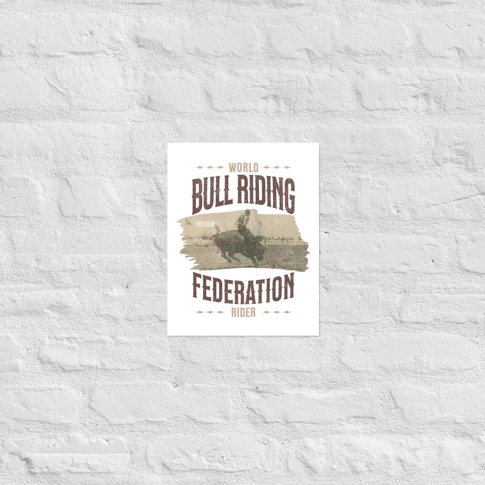 World Bull Riding Federation Rider Poster - The Bean Workshop - Chestnut Springs, Elsie Silver, Poster, reading gift, Reckless, Theo Silva