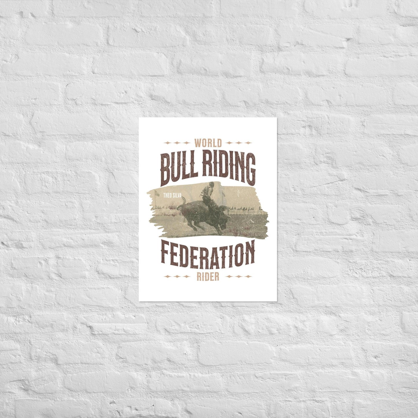 World Bull Riding Federation Rider Poster - The Bean Workshop - Chestnut Springs, Elsie Silver, Poster, reading gift, Reckless, Theo Silva
