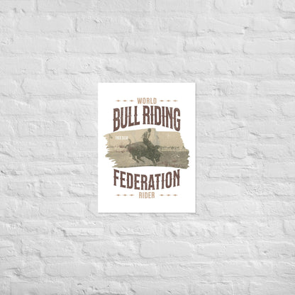 World Bull Riding Federation Rider Poster - The Bean Workshop - Chestnut Springs, Elsie Silver, Poster, reading gift, Reckless, Theo Silva