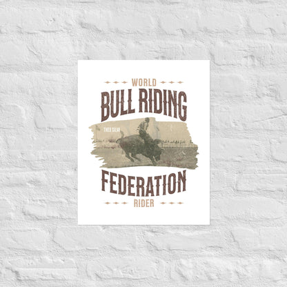 World Bull Riding Federation Rider Poster - The Bean Workshop - Chestnut Springs, Elsie Silver, Poster, reading gift, Reckless, Theo Silva