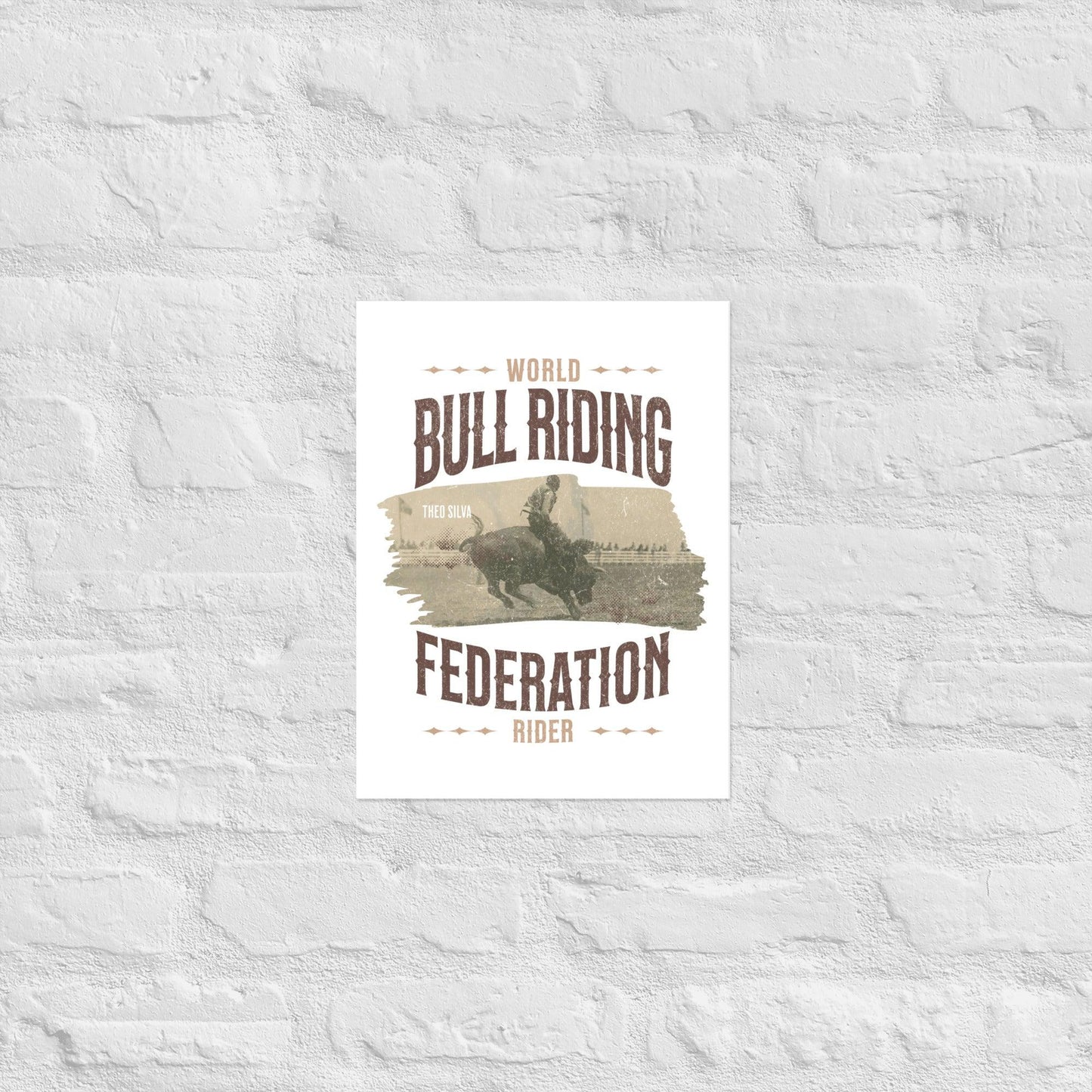 World Bull Riding Federation Rider Poster - The Bean Workshop - Chestnut Springs, Elsie Silver, Poster, reading gift, Reckless, Theo Silva