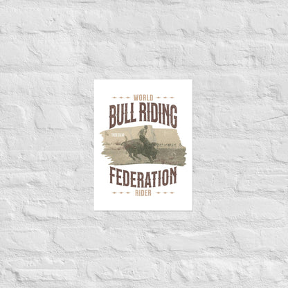 World Bull Riding Federation Rider Poster - The Bean Workshop - Chestnut Springs, Elsie Silver, Poster, reading gift, Reckless, Theo Silva