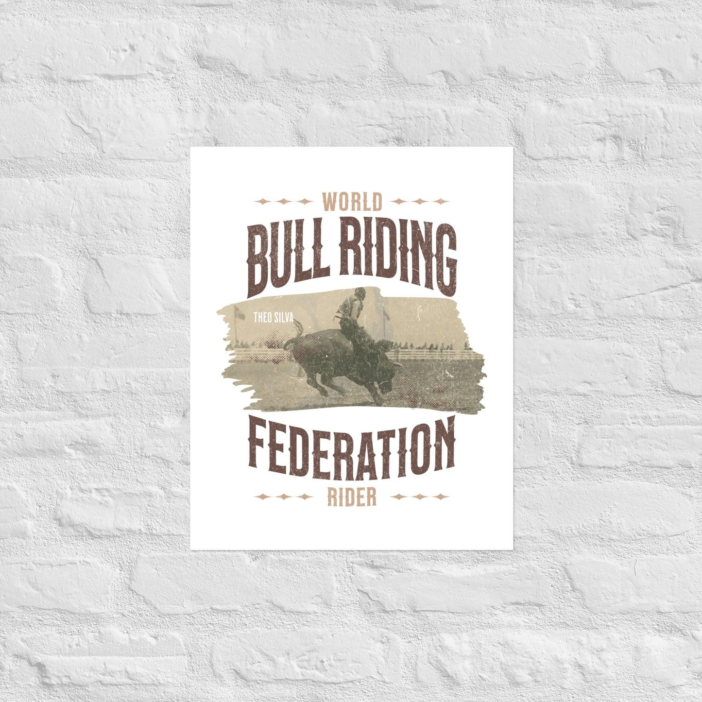 World Bull Riding Federation Rider Poster - The Bean Workshop - Chestnut Springs, Elsie Silver, Poster, reading gift, Reckless, Theo Silva