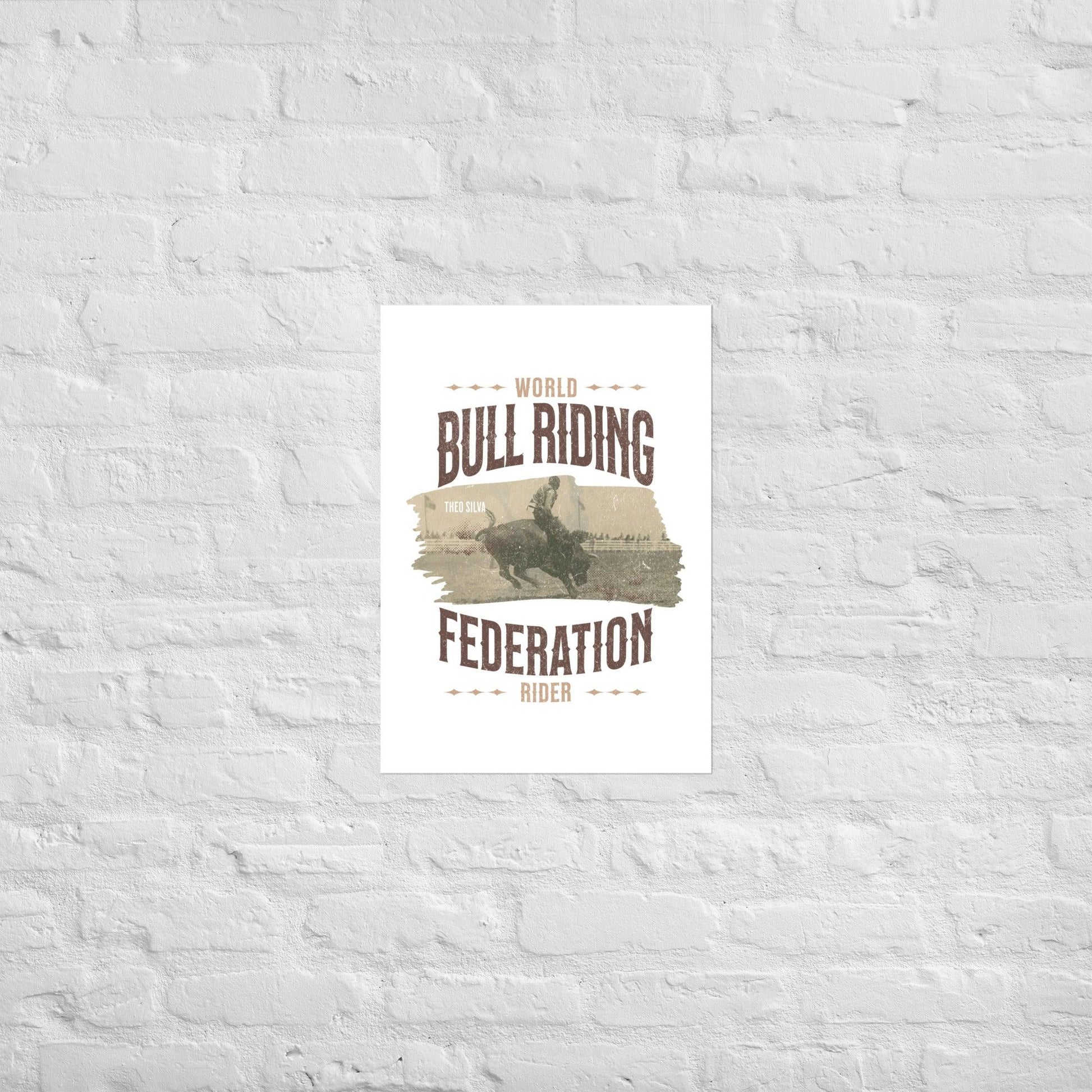World Bull Riding Federation Rider Poster - The Bean Workshop - Chestnut Springs, Elsie Silver, Poster, reading gift, Reckless, Theo Silva