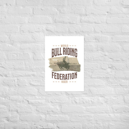 World Bull Riding Federation Rider Poster - The Bean Workshop - Chestnut Springs, Elsie Silver, Poster, reading gift, Reckless, Theo Silva