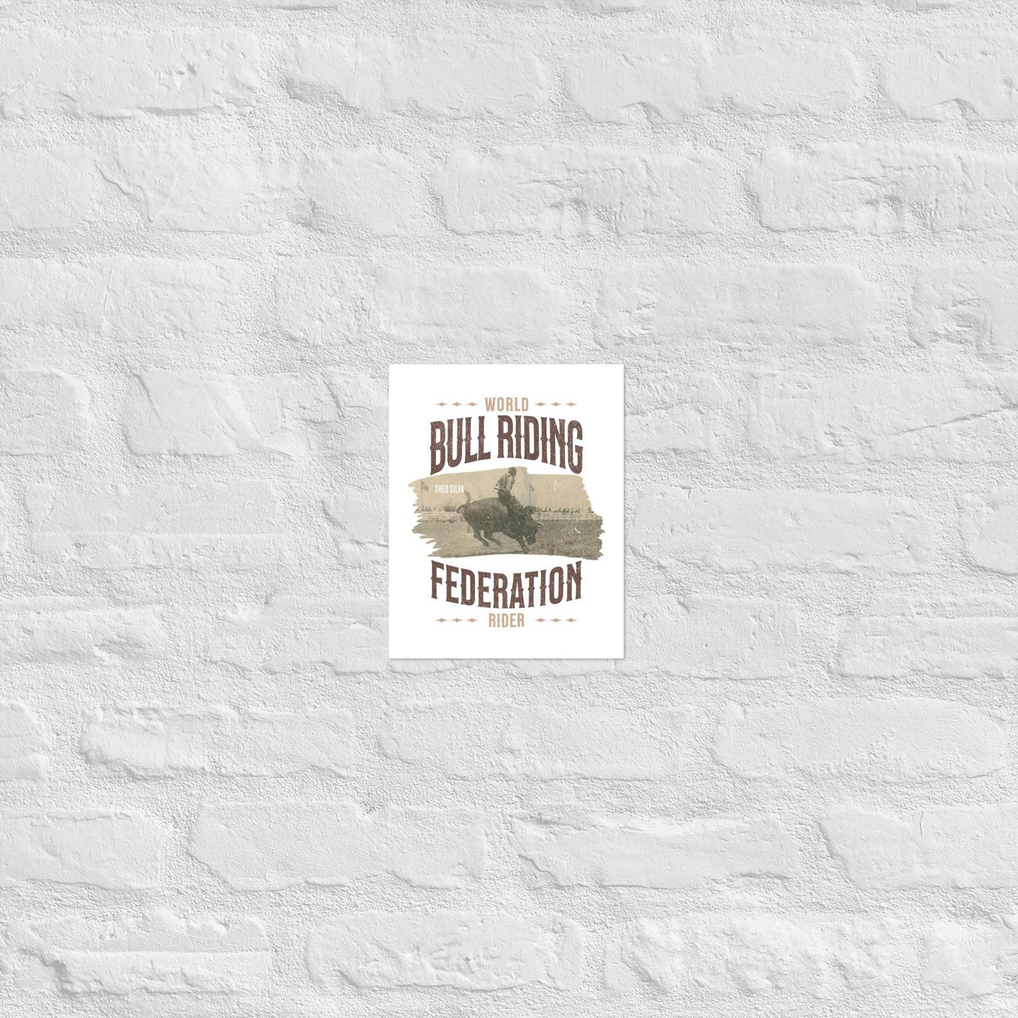 World Bull Riding Federation Rider Poster - The Bean Workshop - Chestnut Springs, Elsie Silver, Poster, reading gift, Reckless, Theo Silva