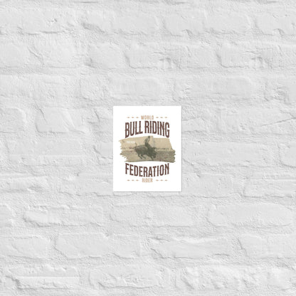 World Bull Riding Federation Rider Poster - The Bean Workshop - Chestnut Springs, Elsie Silver, Poster, reading gift, Reckless, Theo Silva