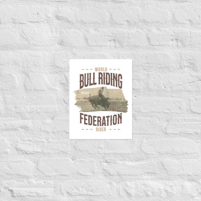 World Bull Riding Federation Rider Poster - The Bean Workshop - Chestnut Springs, Elsie Silver, Poster, reading gift, Reckless, Theo Silva