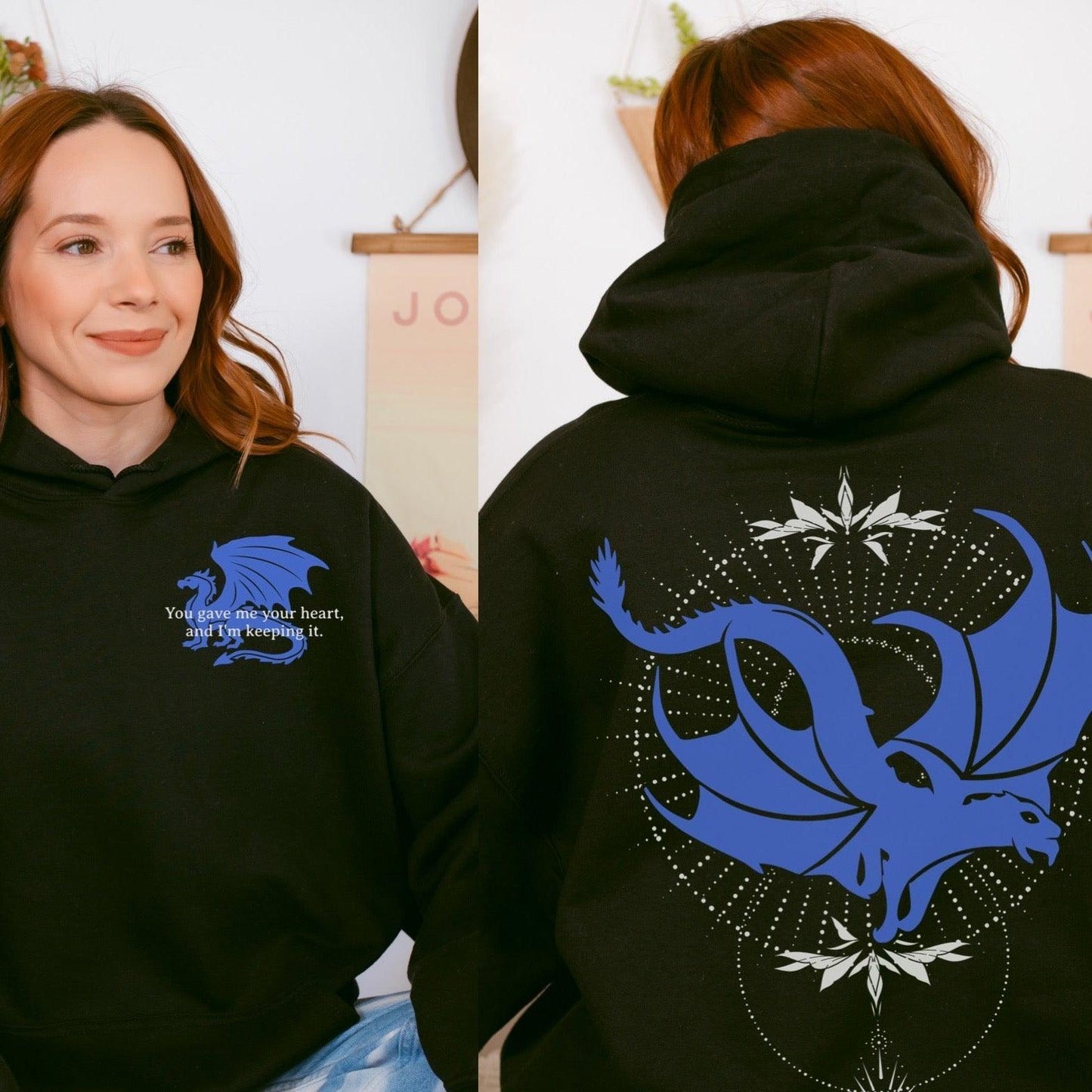 Xaden Riorson Dragon Relic Hoodie - The Bean Workshop - fourth wing, hoodie, rebecca yarros, xaden riorson