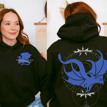Xaden Riorson Dragon Relic Hoodie - The Bean Workshop - fourth wing, hoodie, rebecca yarros, xaden riorson