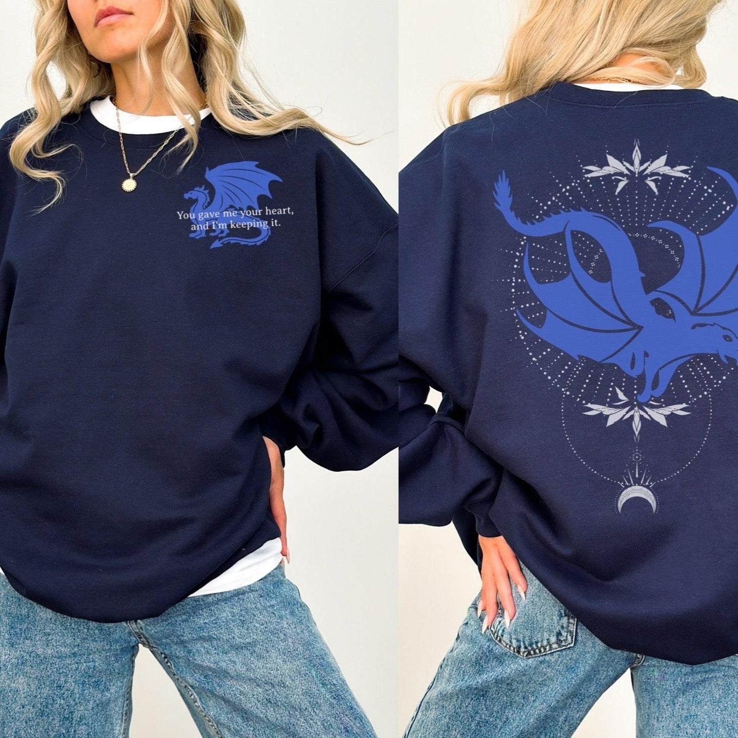 Xaden Riorson Dragon Relic Sweatshirt - The Bean Workshop - fourth wing, rebecca yarros, sweatshirt, xaden riorson