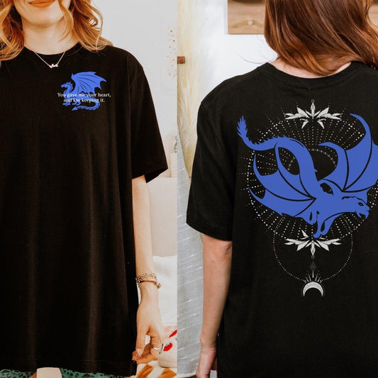 Xaden Riorson Dragon Relic T-Shirt - The Bean Workshop - fourth wing, rebecca yarros, t-shirt, xaden riorson