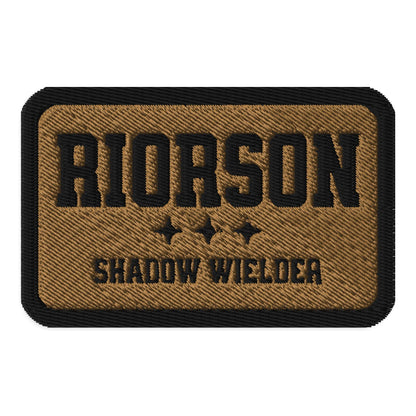 Xaden Riorson Embroidered Name Tag - The Bean Workshop - fourth wing, patch, rebecca yarros, xaden riorson