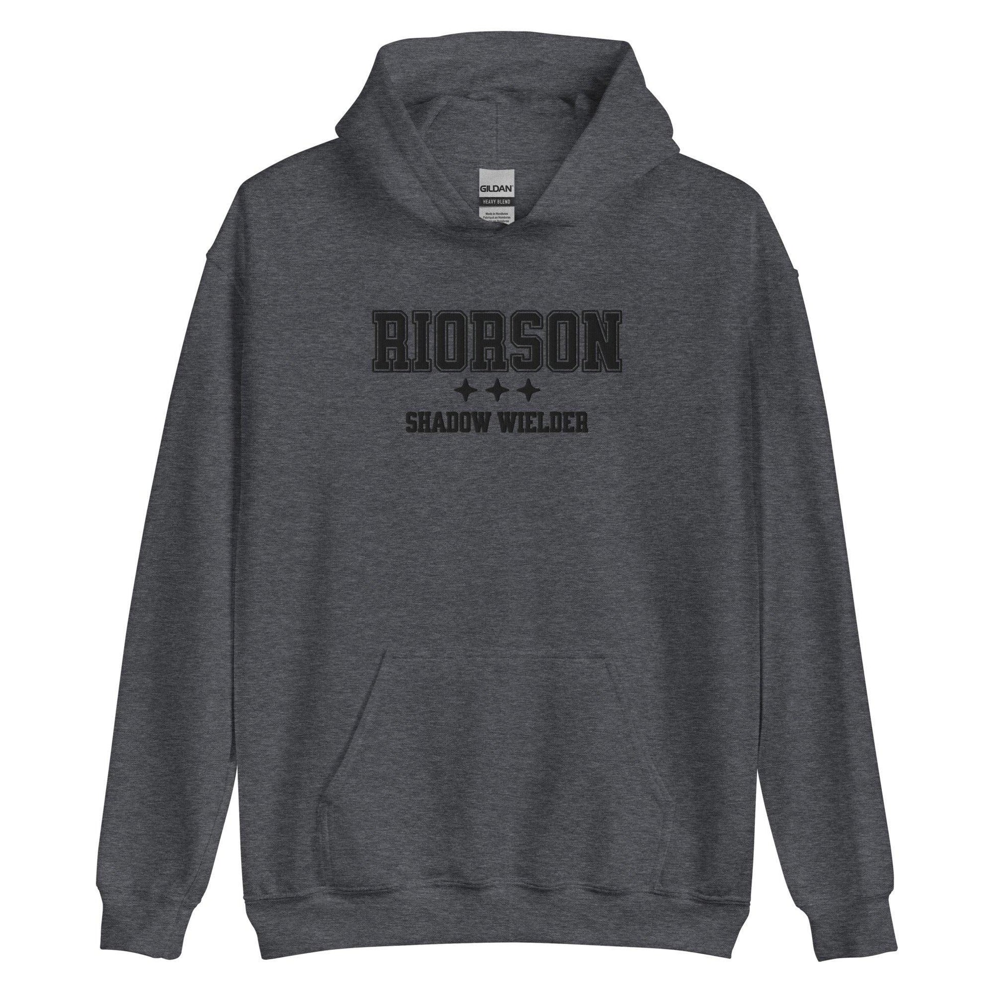 Xaden Riorson Shadow Wielder Embroidered Hoodie - The Bean Workshop - embroidered, fourth wing, hoodie, rebecca yarros, xaden riorson