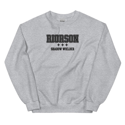 Xaden Riorson Shadow Wielder Embroidered Sweatshirt - The Bean Workshop - embroidered, fourth wing, iron flame, onyx storm, rebecca yarros, sweatshirt