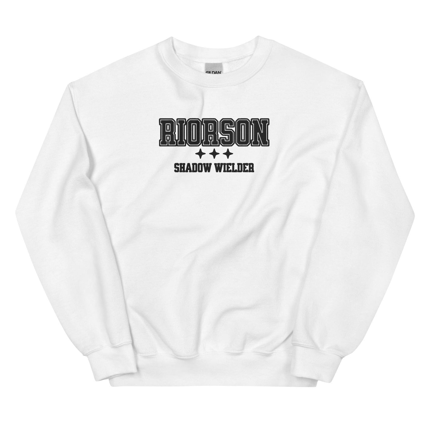 Xaden Riorson Shadow Wielder Embroidered Sweatshirt - The Bean Workshop - embroidered, fourth wing, iron flame, onyx storm, rebecca yarros, sweatshirt