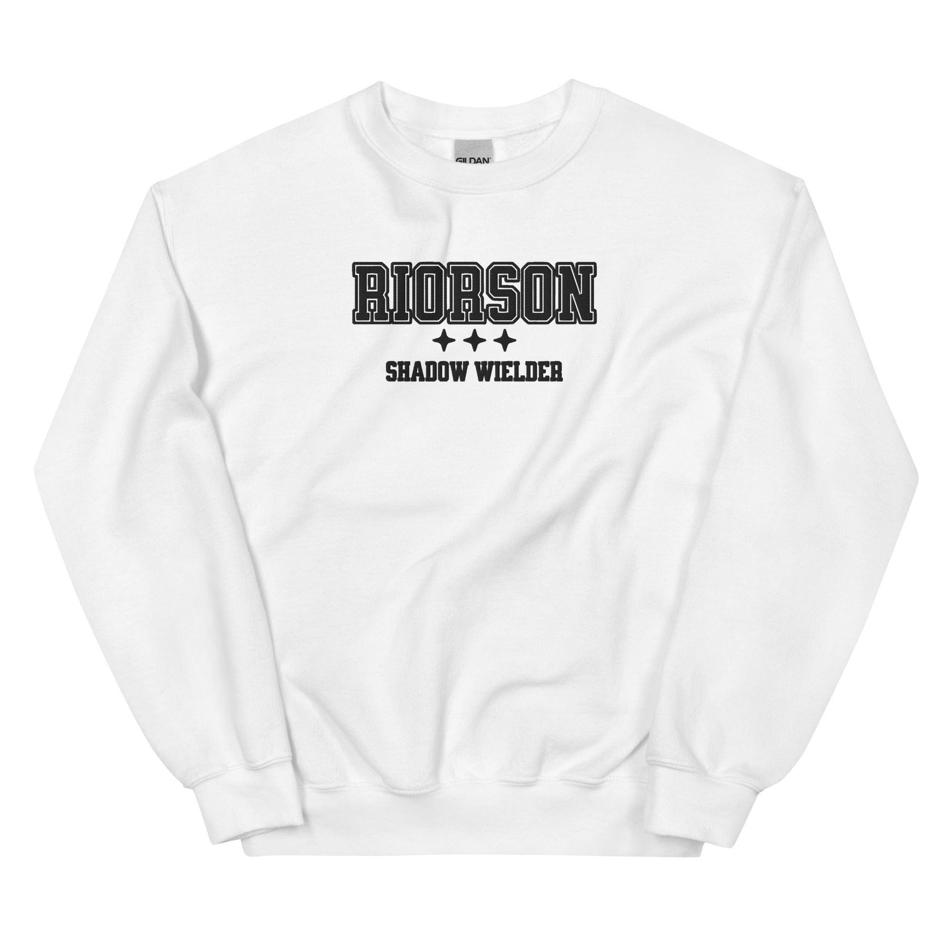 Xaden Riorson Shadow Wielder Embroidered Sweatshirt - The Bean Workshop - embroidered, fourth wing, iron flame, onyx storm, rebecca yarros, sweatshirt