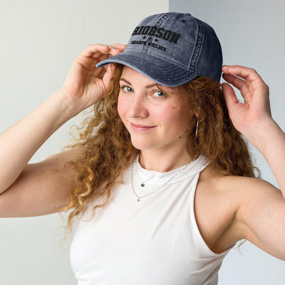 Xaden Riorson Shadow Wielder Embroidered Vintage Cotton Twill Cap - The Bean Workshop - cap, embroidered, fourth wing, hat, iron flame, onyx storm, rebecca yarros